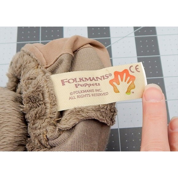 Folkmanis Elephant Stage Puppet Hand Gray Tusks Realistic Plush Trunk Moves - Picture 11 of 16